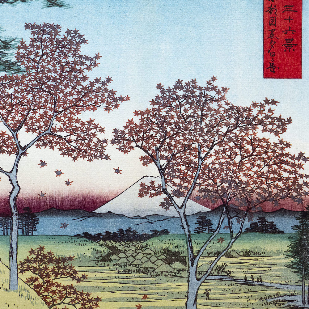 Utagawa Hiroshige – Blick auf den Fuji von Meguro, japanischer Holzschnitt