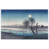 Utagawa Hiroshige – Fischer am Fluss in der Nacht, japanischer Holzschnitt