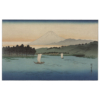 Utagawa Hiroshige – Schiffe unter dem Berg Fuji, japanischer Holzschnitt