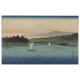 Utagawa Hiroshige – Schiffe unter dem Berg Fuji, japanischer Holzschnitt
