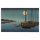 Utagawa Hiroshige – Schiffe im Mondlicht, japanischer Holzschnitt