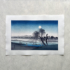 Utagawa Hiroshige – Fischer am Fluss in der Nacht, japanischer Holzschnitt