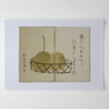 Sakai Hōitsu – Korb mit Birnen, japanischer Farbholzschnitt aus dem Album Ōson gafu