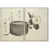Sakai Hōitsu – Teeschale mit Kamelie, japanischer Farbholzschnitt aus dem Album Ōson gafu