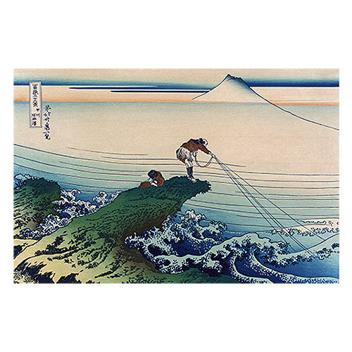 Katsushika Hokusai – Kajikazawa in der Provinz Kai, japanischer Farbholzschnitt aus der Serie Sechsunddreißig Ansichten des Berges Fuji