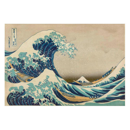 Katsushika Hokusai – Die Große Welle vor Kanagawa, japanischer Holzschnitt aus der Serie Sechsunddreißig Ansichten des Fuji