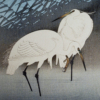 Ohara Koson – Reiher im Schilf, japanischer Farbholzschnitt im Stil shin-hanga