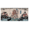 Utagawa Kunisada – Der Schwertschmied, japanischer Farbholzschnitt als Triptychon im Genre yakusha-e