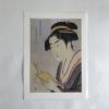 Kitagawa Utamaro – Mädchen mit Buch, japanischer Farbholzschnitt im Stil des ukiyo-e