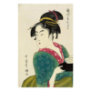 Kitagawa Utamaro – Okita, japanischer Farbholzschnitt im Genre bijinga