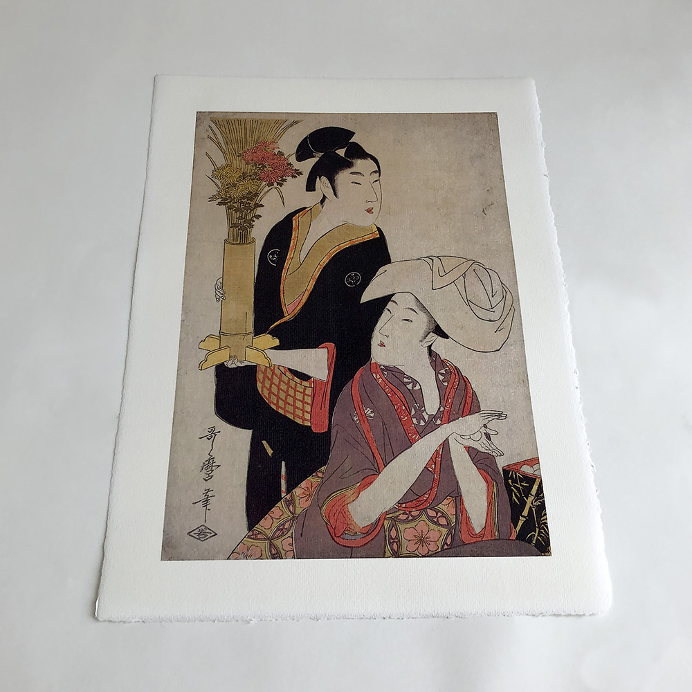 Kitagawa Utamaro – September, japanischer Farbholzschnitt im Genre bijinga