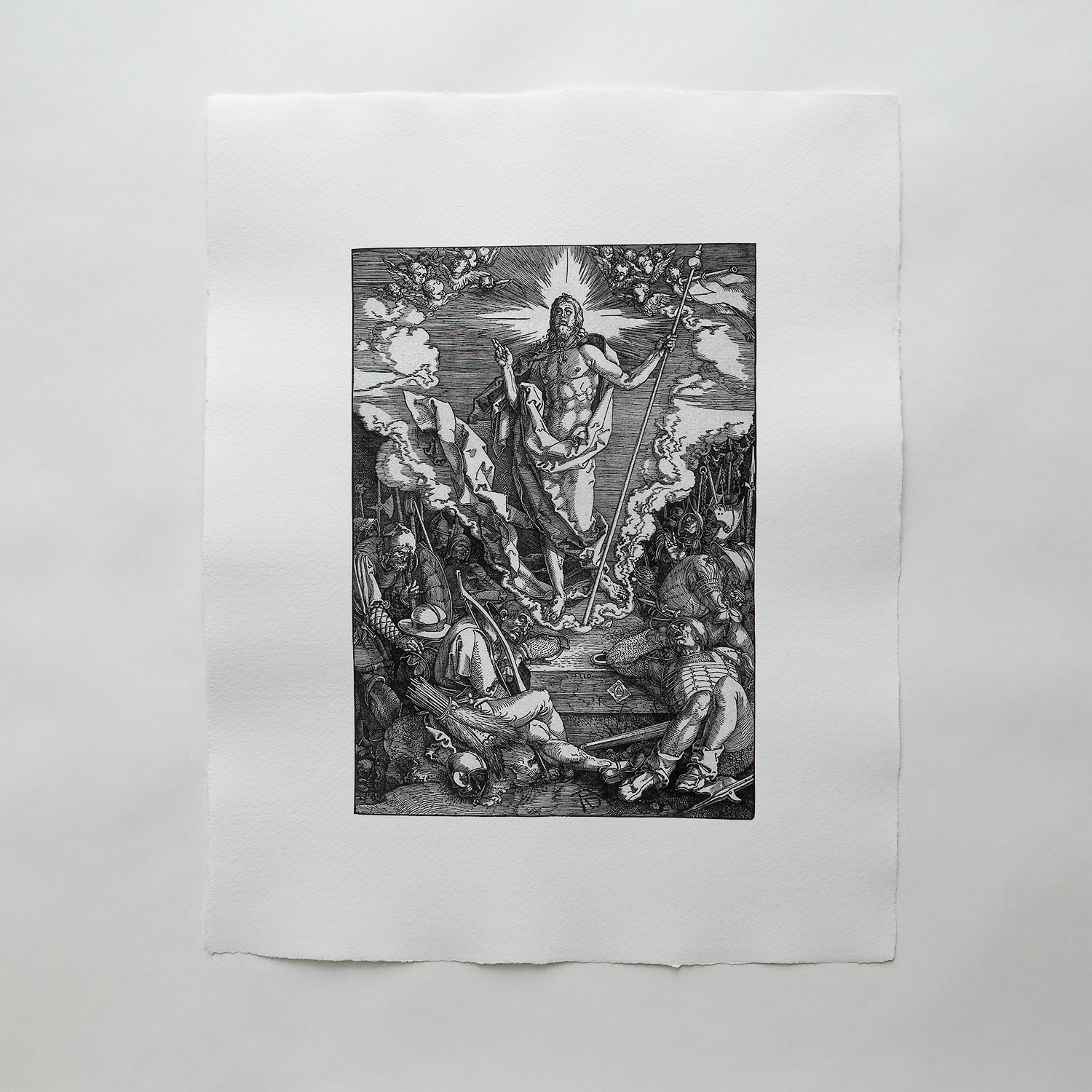 Albrecht Dürer Die Auferstehung 1510 Kupferstich Christus Grab Wächter