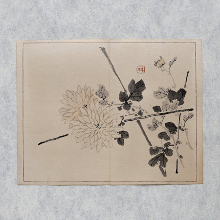 Taki Katei chrysantheme – japanischer Farbholzschnitt aus der Meiji-Zeit (1894)