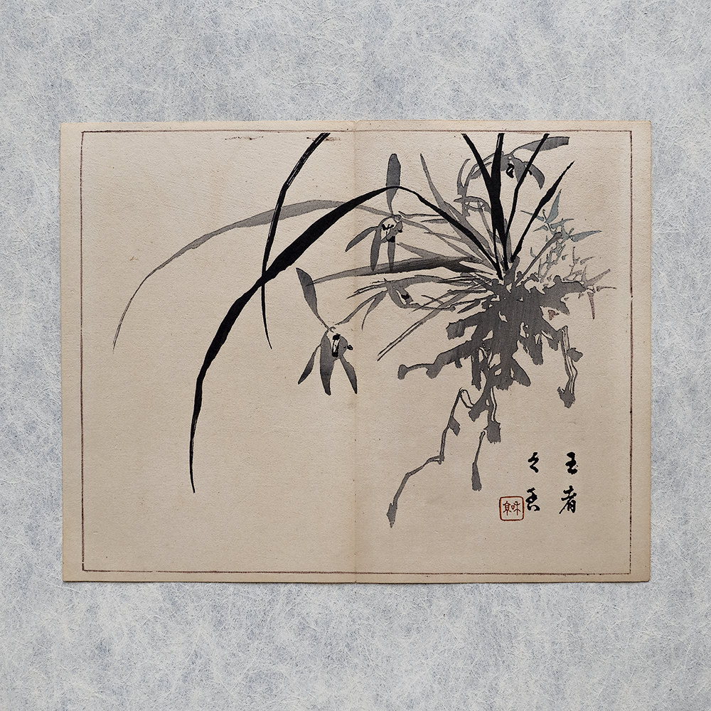 Taki Katei iris – japanischer Farbholzschnitt aus der Meiji-Zeit (1894)