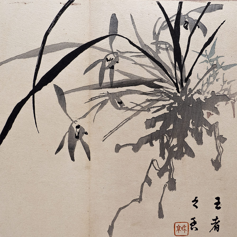 Taki Katei iris – japanischer Farbholzschnitt aus der Meiji-Zeit (1894)