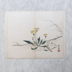 Taki Katei löwenzahn – japanischer Farbholzschnitt aus der Meiji-Zeit (1894)