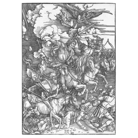 Albrecht Dürer Die apokalyptischen Reiter 1498 Holzschnitt biblische Szene Reiter