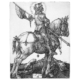 Albrecht Dürer Der heilige Georg zu Pferd Kupferstich Ritter Pferd Drache