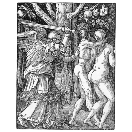 Albrecht Dürer Vertreibung aus dem Paradies Kupferstich Adam Eva Renaissance 1510