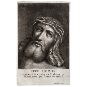 Wenzel Hollar Ecce Homo Radierung Christus Dornenkrone 17 Jahrhundert