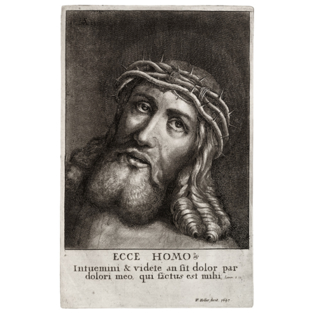 Wenzel Hollar Ecce Homo Radierung Christus Dornenkrone 17 Jahrhundert