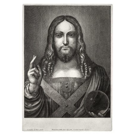 Wenzel Hollar Salvator Mundi Radierung Christus Weltkugel