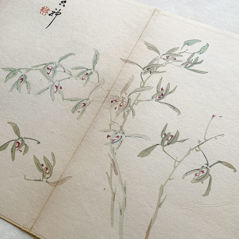 Taki Katei winterstimmung – japanischer Farbholzschnitt aus der Meiji-Zeit (1894)