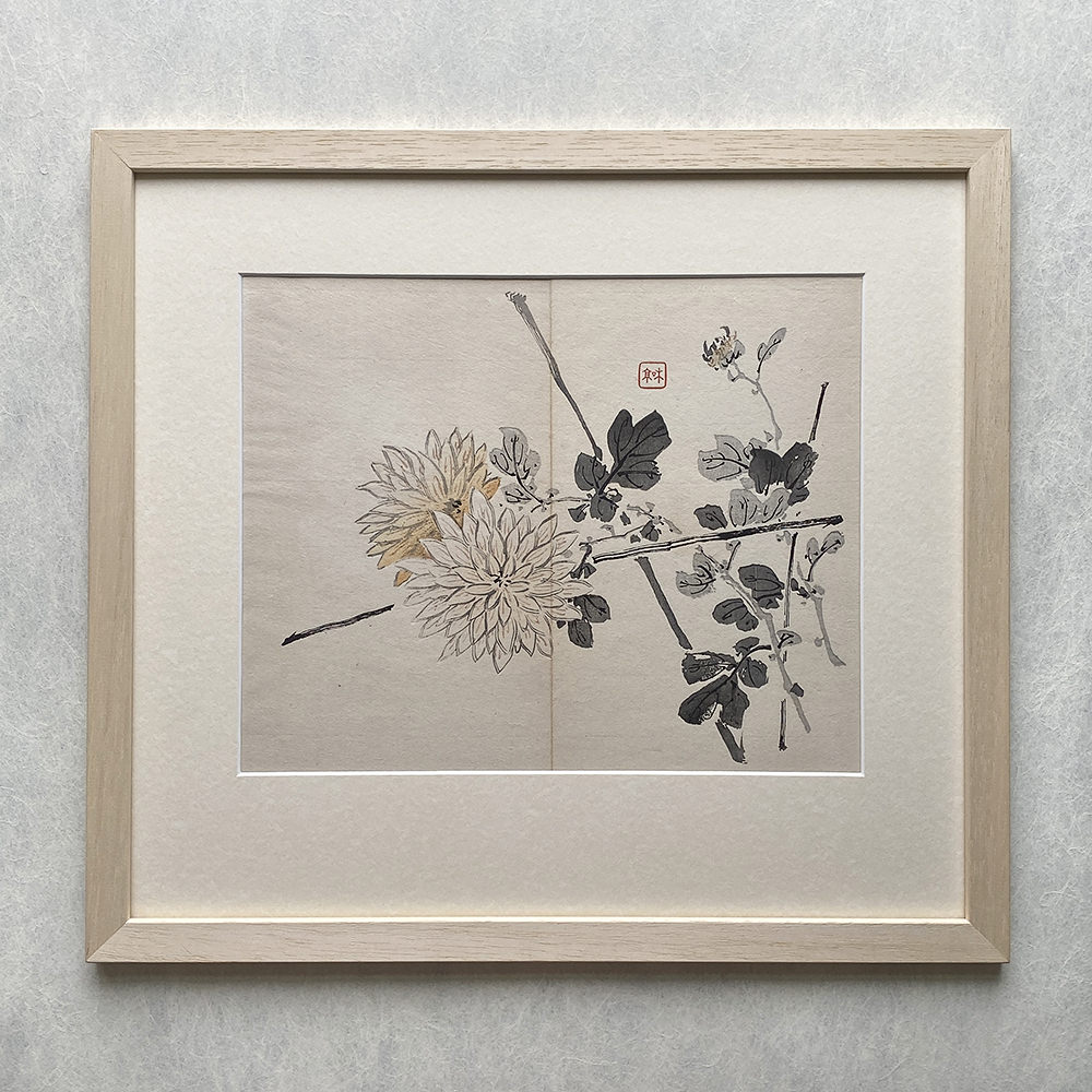 Taki Katei chrysantheme – japanischer Farbholzschnitt aus der Meiji-Zeit (1894)