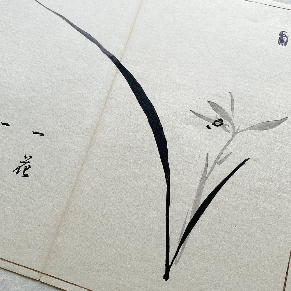 Taki Katei iris – japanischer Farbholzschnitt aus der Meiji-Zeit (1894)