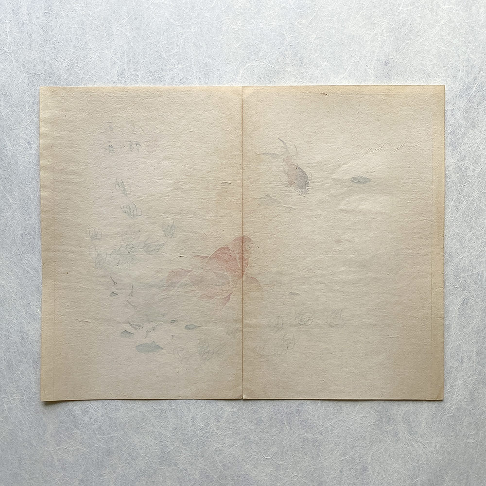 Taki Katei Fische – japanischer Farbholzschnitt aus der Meiji-Zeit (1894)