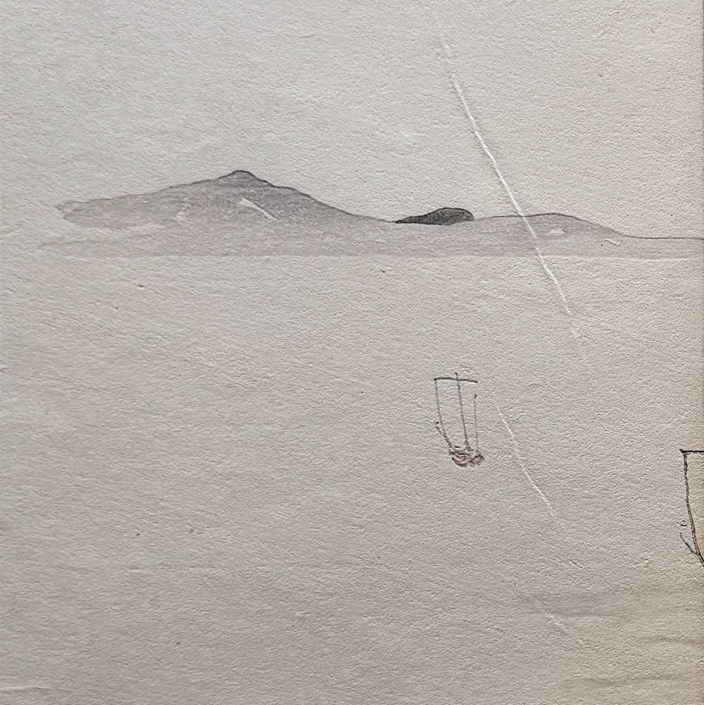 Taki Katei entfernte Segel – japanischer Farbholzschnitt aus der Meiji-Zeit (1894)