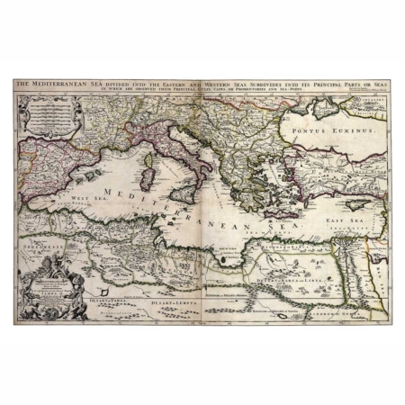 William Berry – Mittelmeerkarte (1685)