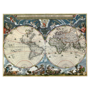 Joan Blaeu – Weltkarte (1664)