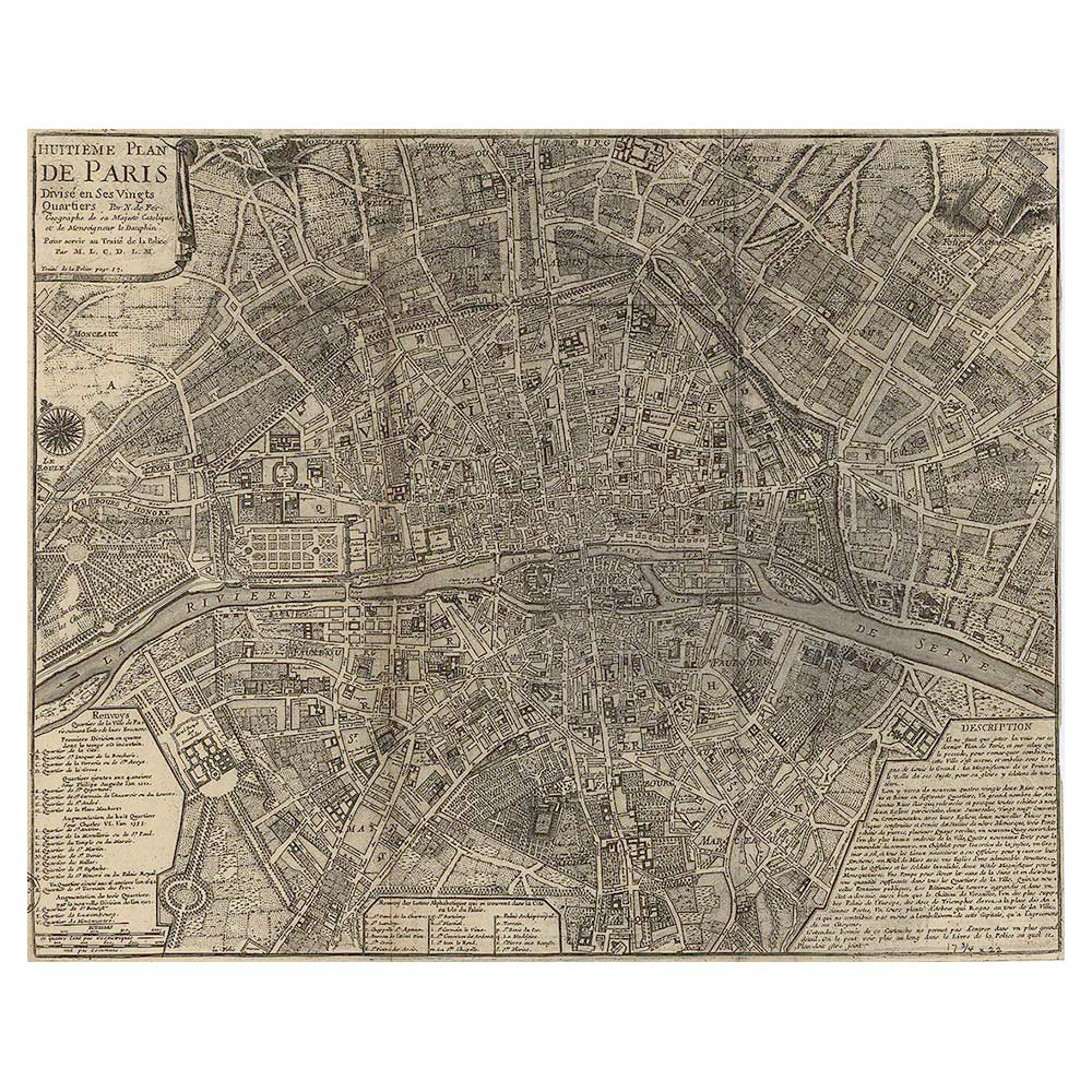 Nicolas de Fer – Karte von Paris (1705)