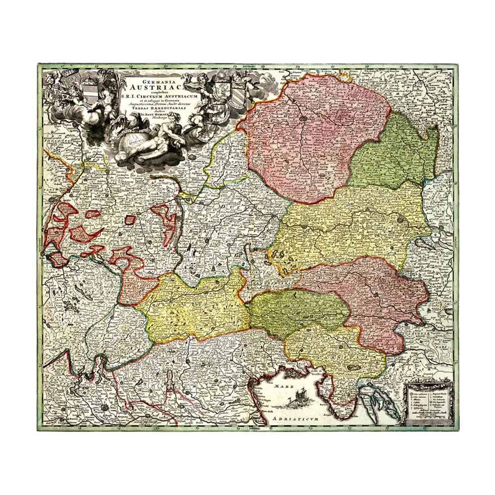 Johann Baptist Homann – Habsburger Länder (1720)