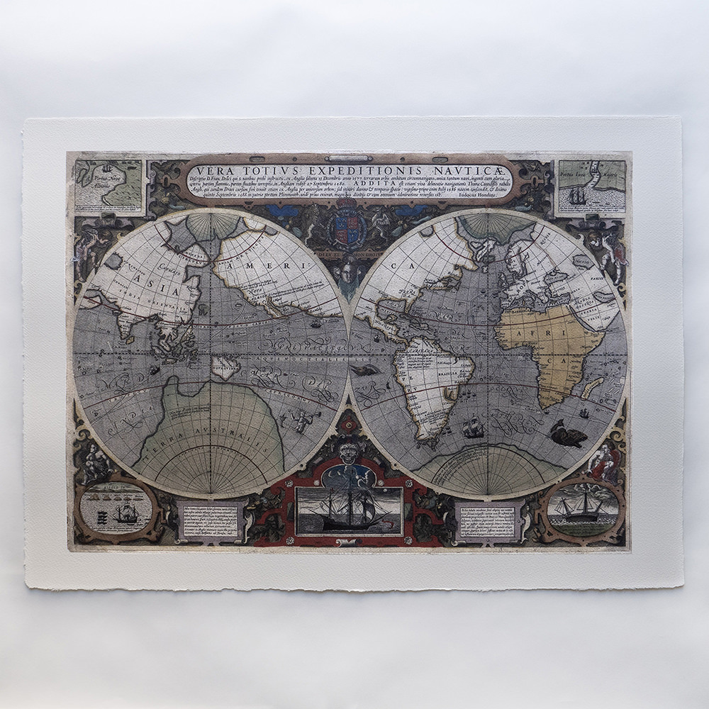 Jodocus Hondius – Weltkarte (1595)