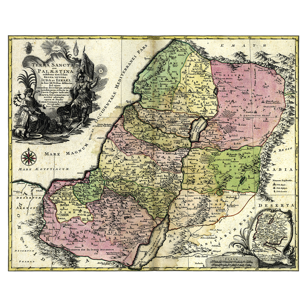 Tobias Conrad Lotter – Karte Palästinas (1759)