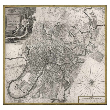Ivan Fedorovic Michurin – Karte von Moskau (1745)