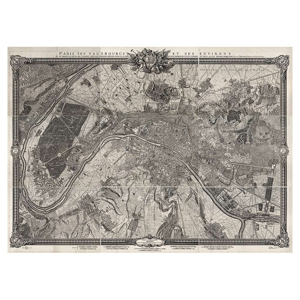 Capitaine Roussel – Karte von Paris (cca 1730)