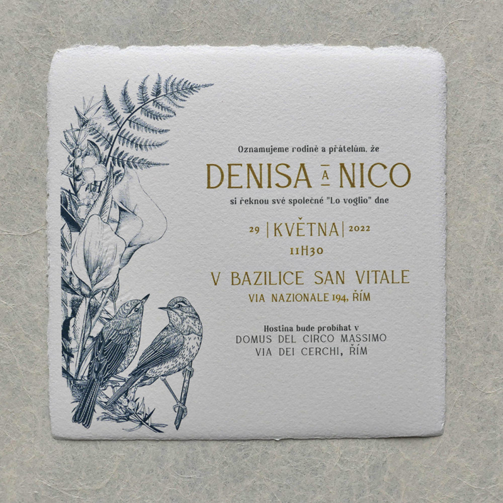 Individuelle Hochzeitspapeterie aus handgeschöpftem Papier mit Einladung, RSVP-Karten und Umschlägen