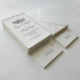 Hochzeitseinladung im Letterpress auf handgeschöpftem Papier mit Umschlägen und Karten