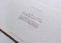 Hochzeitseinladung für Lucie und Daniel im Intagliodruck auf handgeschöpftem Büttenpapier